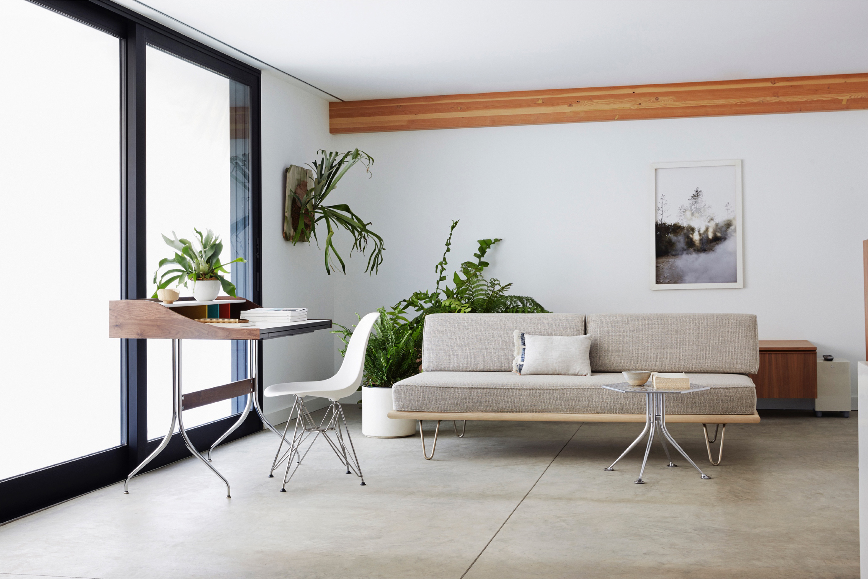 办公台|时尚大班台|办公家具|设计师家具|纳尔逊™Swag Leg办公桌